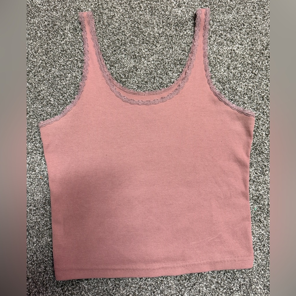 Wild Fable Dusty Pink Lace Tank Top